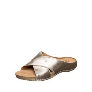 NEW ANTELOPE women's sansa slide platform mules in gold leather